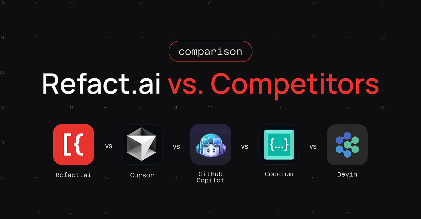 Refact.ai vs. Competitors: Choosing the best AI for coding